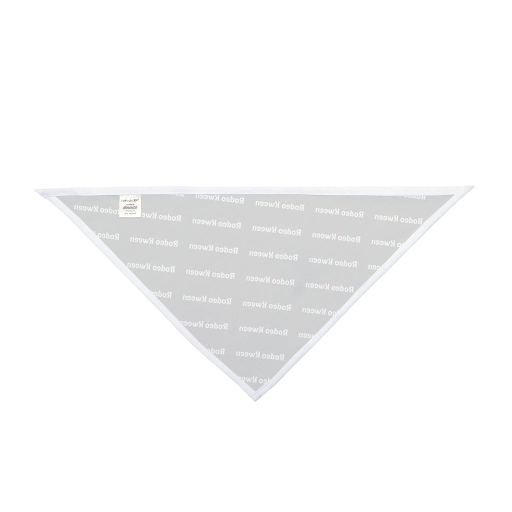 Rodeo Kween Pet Bandana — Black Repeating Logo Dog & Cat Scarf