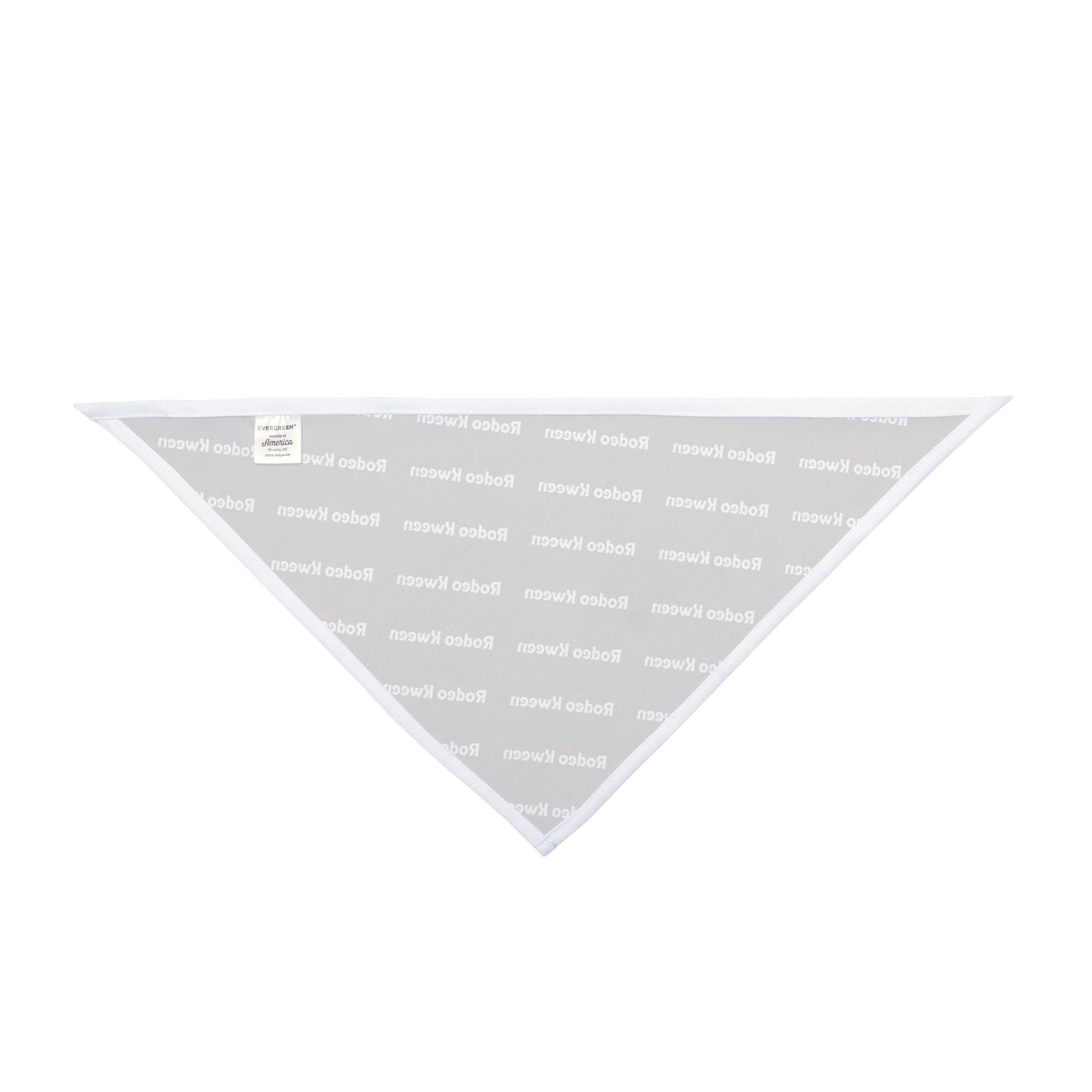 Rodeo Kween Pet Bandana — Black Repeating Logo Dog & Cat Scarf