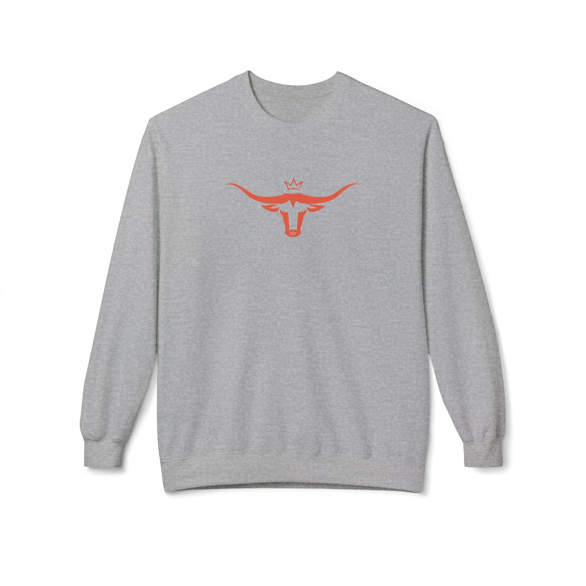 Longhorn Crest Crewneck Sweatshirt — Minimal Western Bull Logo
