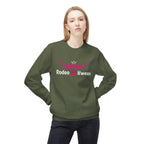 Rodeo Kween Crewneck Sweatshirt — Pink Longhorn Logo Western Cowgirl Pullover