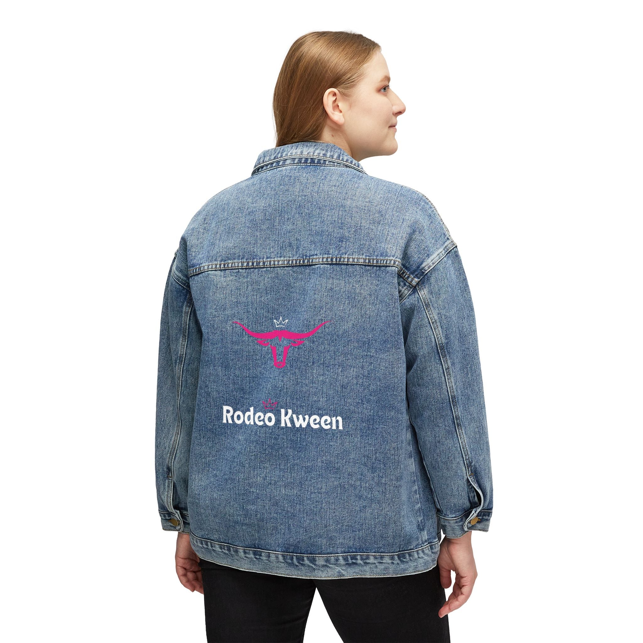 Denim Jacket — Embroidered Longhorn 'Rodeo Western' Back Logo