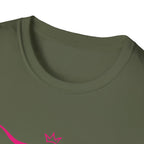 Longhorn Crown Graphic Tee — Pink Bull Logo Women's Casual T‑Shirt