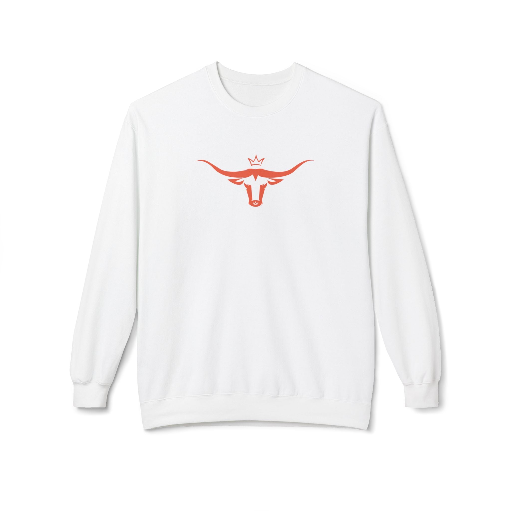 Longhorn Crest Crewneck Sweatshirt — Minimal Western Bull Logo