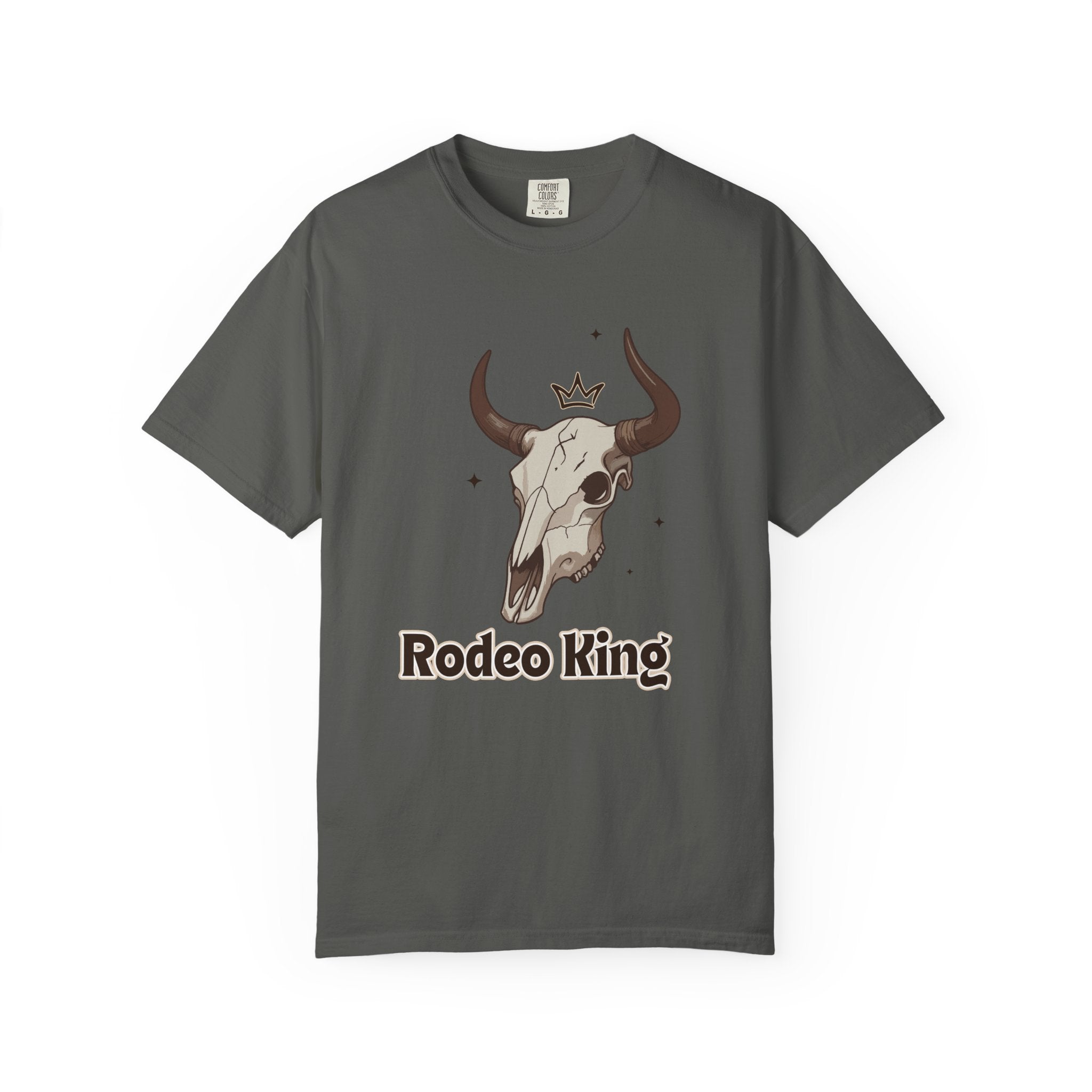 Rodeo King T-Shirt — Western Bull Skull Graphic Tee