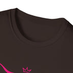 Longhorn Crown Graphic Tee — Pink Bull Logo Women's Casual T‑Shirt
