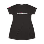 Rodeo Kween T-Shirt Dress — Rodeo Kween Graphic Tee Dress (Black, Pink Longhorn)