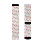 Abstract Coral Dash Sublimation Socks — Lightweight All-Over Print Crew Socks