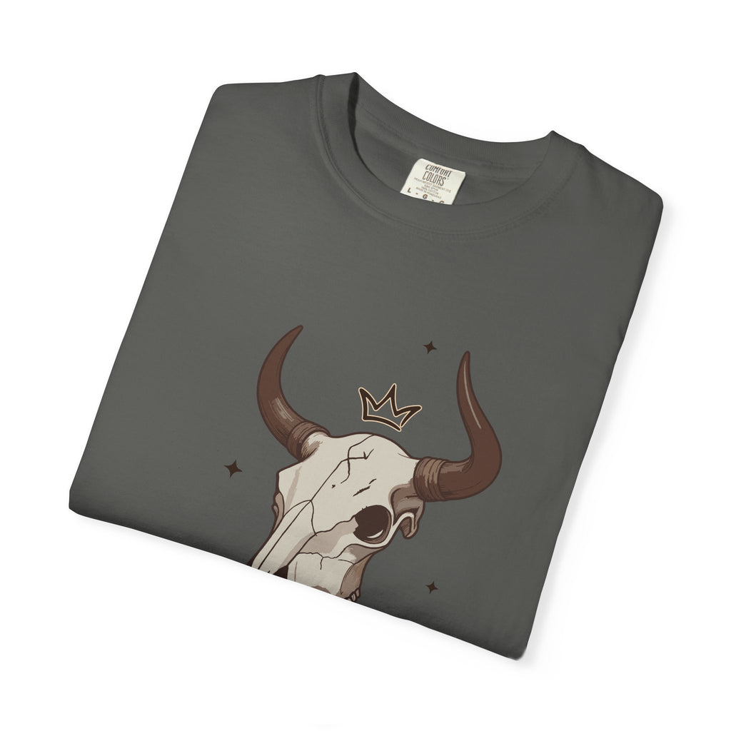 Rodeo King T-Shirt — Western Bull Skull Graphic Tee