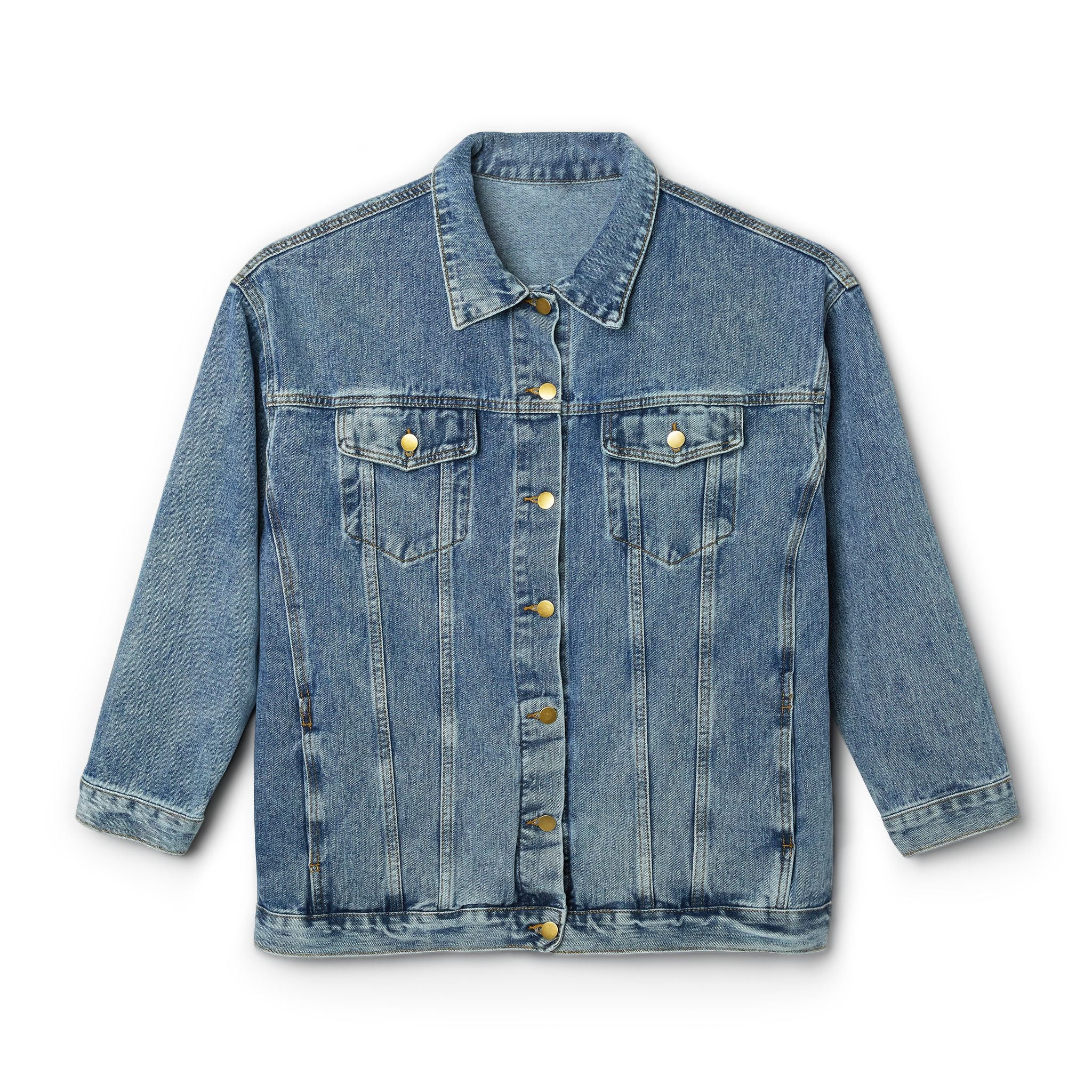 Denim Jacket — Embroidered Longhorn 'Rodeo Western' Back Logo