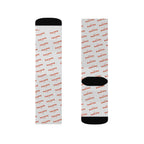 Abstract Coral Dash Sublimation Socks — Lightweight All-Over Print Crew Socks