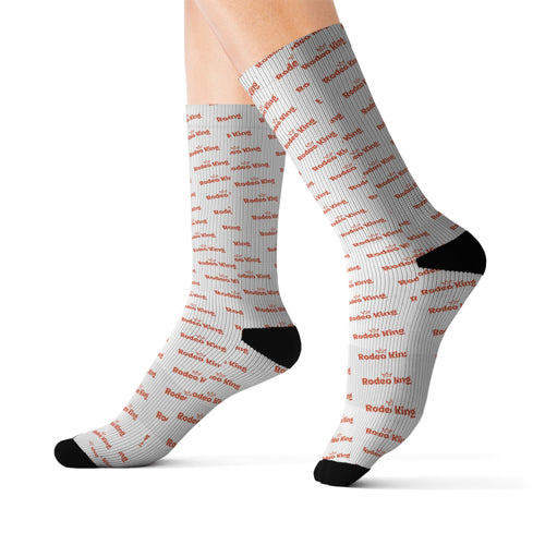 Abstract Coral Dash Sublimation Socks — Lightweight All-Over Print Crew Socks