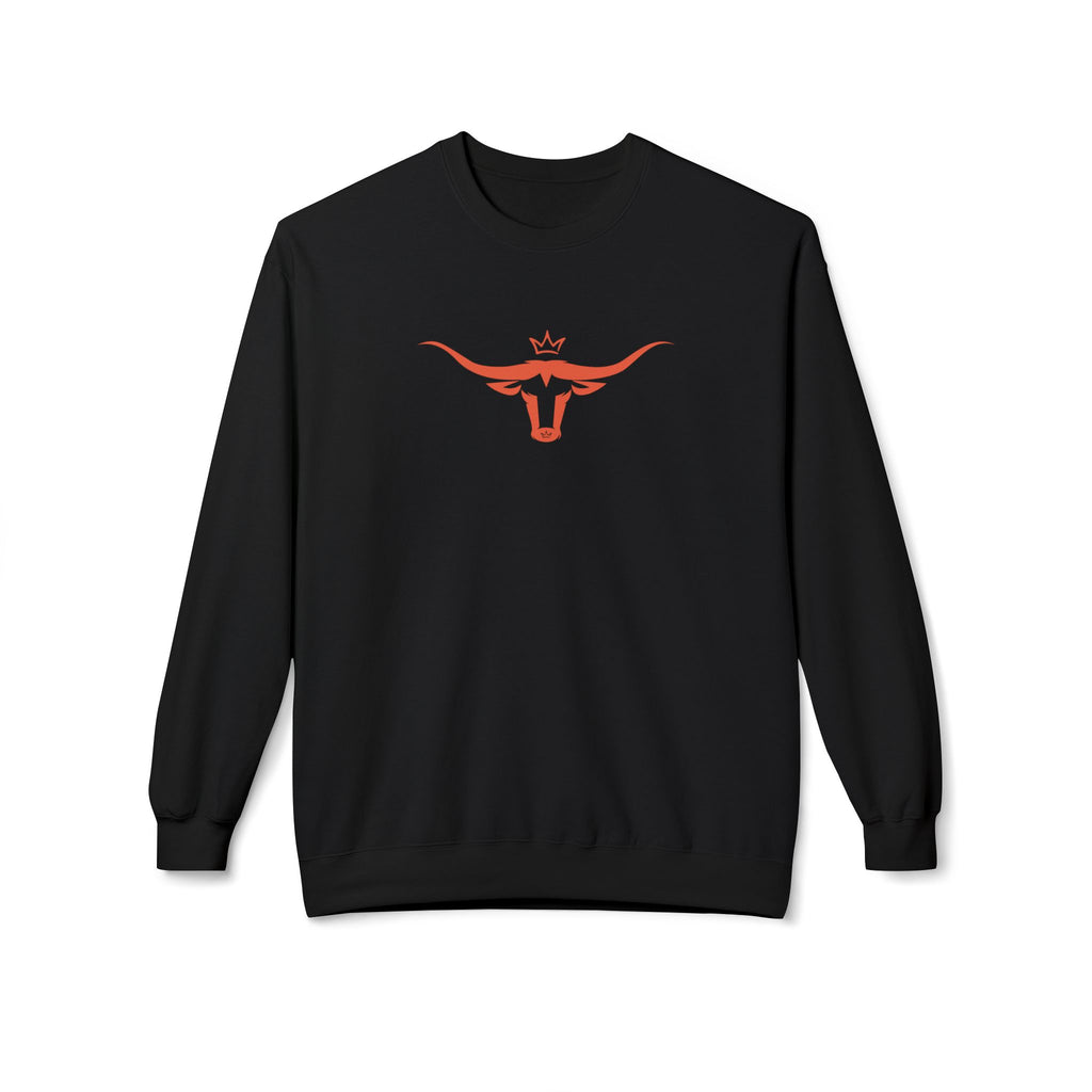 Longhorn Crest Crewneck Sweatshirt — Minimal Western Bull Logo