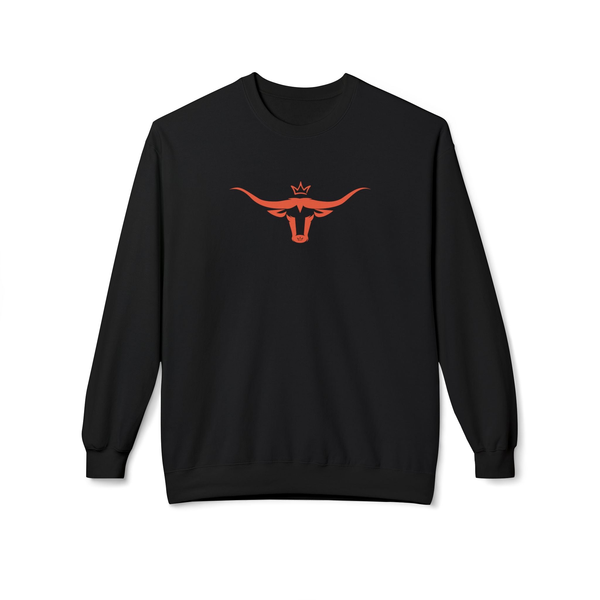 Longhorn Crest Crewneck Sweatshirt — Minimal Western Bull Logo