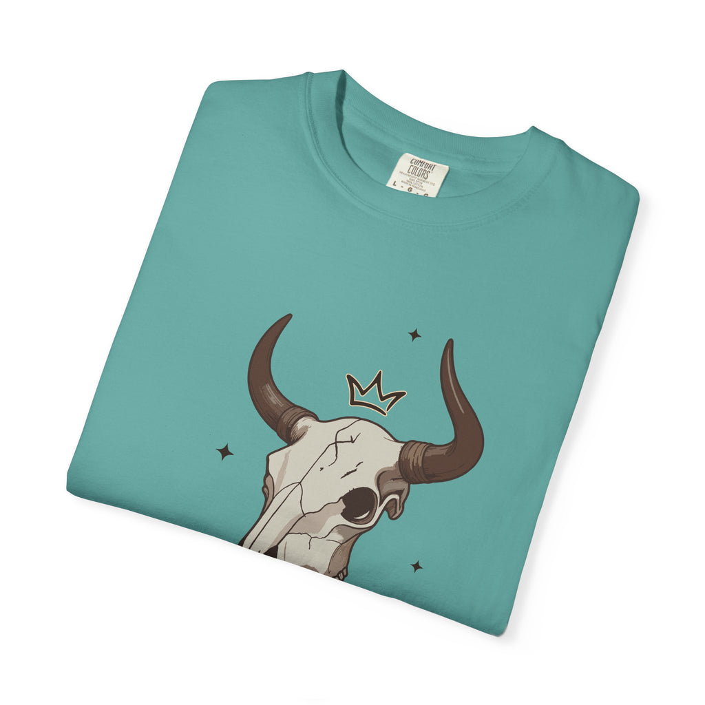 Rodeo King T-Shirt — Western Bull Skull Graphic Tee