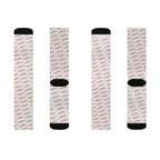 Abstract Coral Dash Sublimation Socks — Lightweight All-Over Print Crew Socks