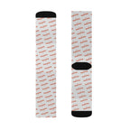 Abstract Coral Dash Sublimation Socks — Lightweight All-Over Print Crew Socks