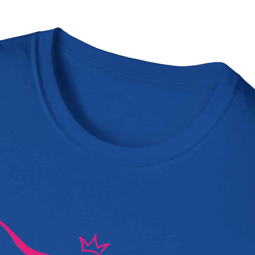 Longhorn Crown Graphic Tee — Pink Bull Logo Women's Casual T‑Shirt