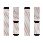 Abstract Coral Dash Sublimation Socks — Lightweight All-Over Print Crew Socks
