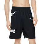 Rodeo King Men’s Athletic Shorts — Black Bull Graphic Sports Shorts