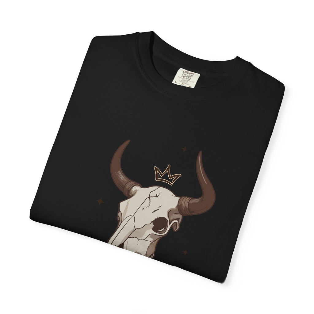 Rodeo King T-Shirt — Western Bull Skull Graphic Tee