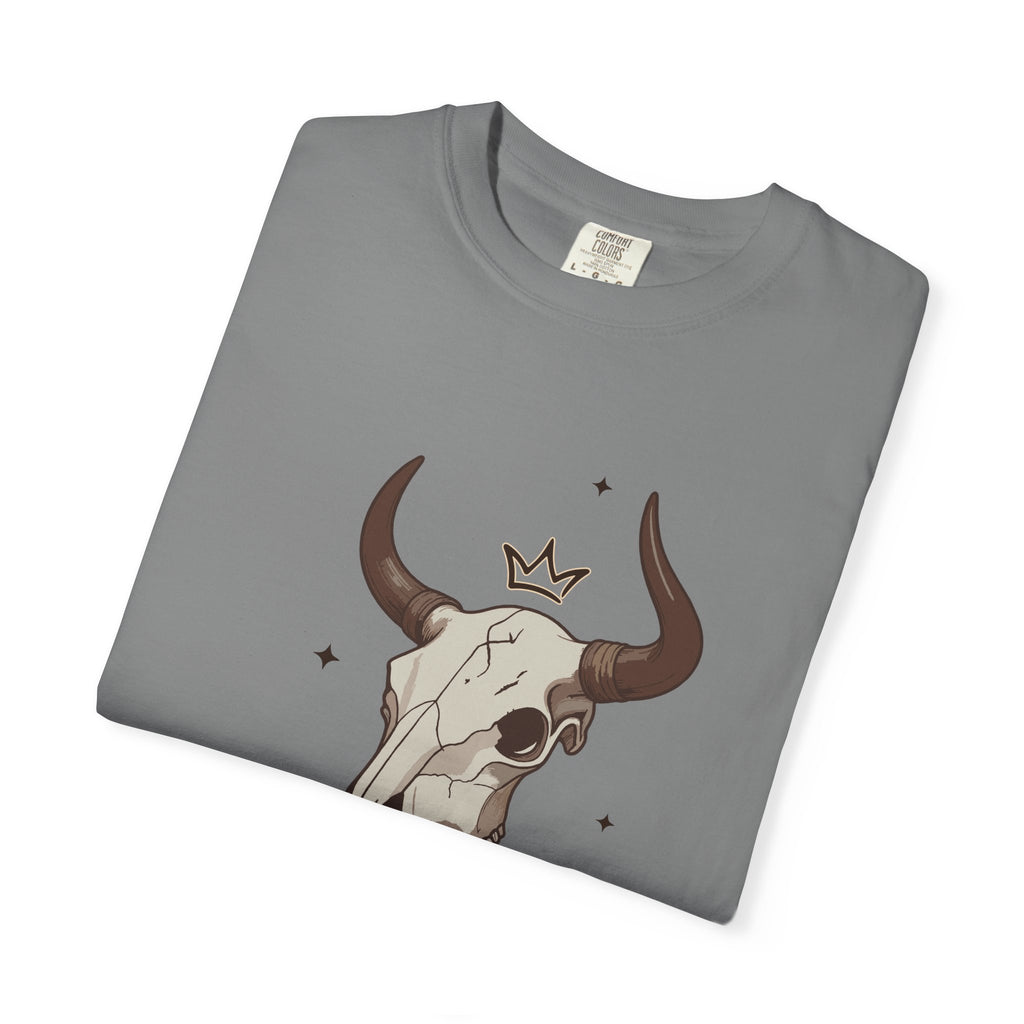 Rodeo King T-Shirt — Western Bull Skull Graphic Tee