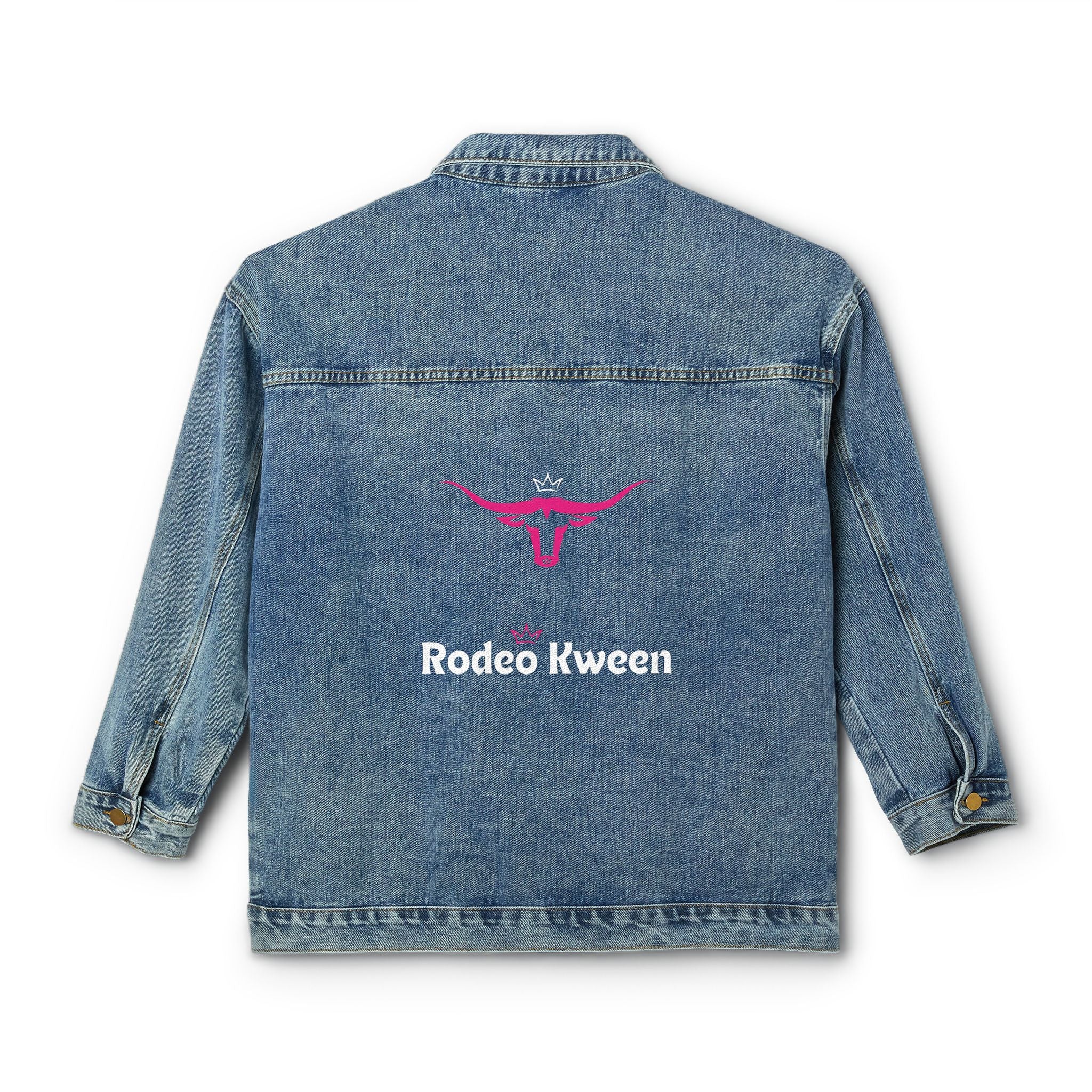 Denim Jacket — Embroidered Longhorn 'Rodeo Western' Back Logo