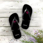 Rodeo Kween Flip Flops — Black Western Bull Logo Beach Sandals