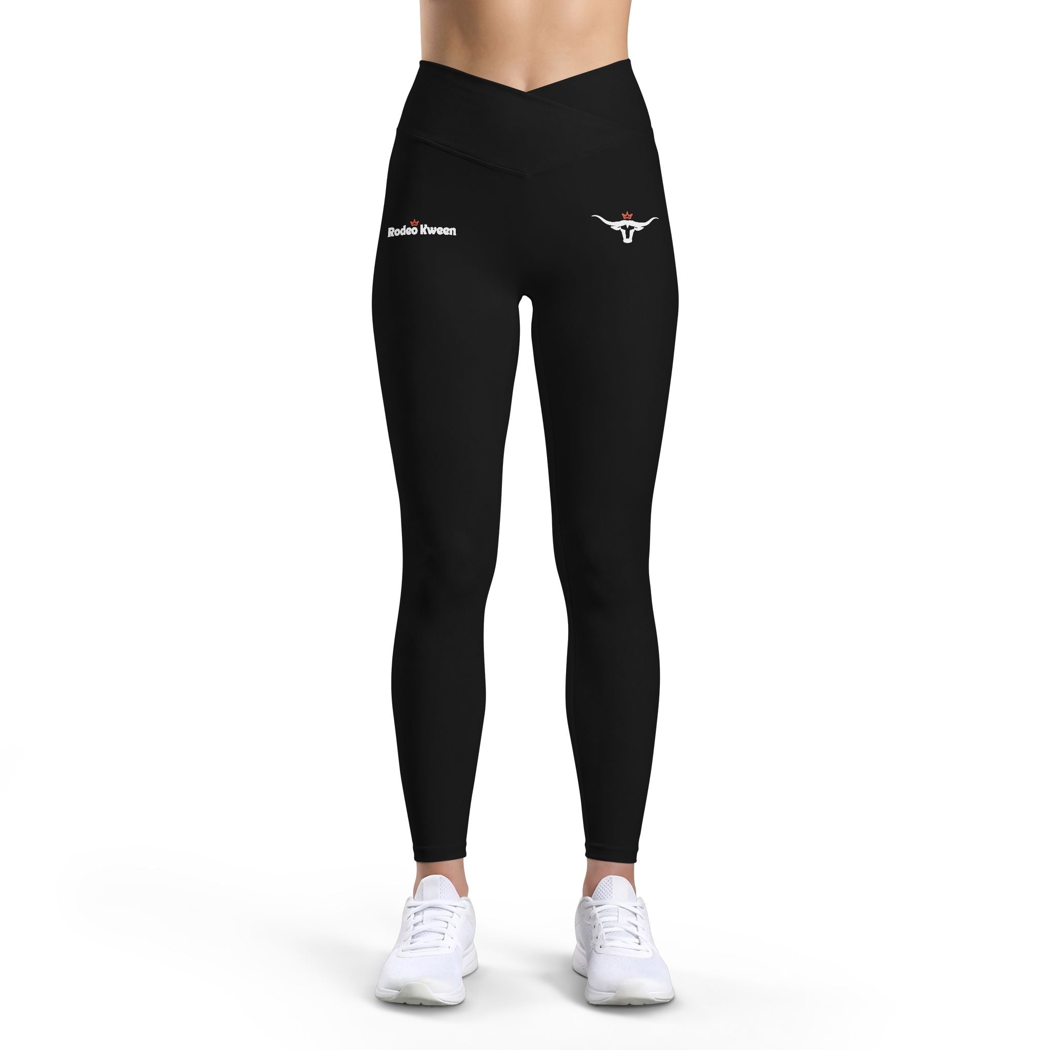 Rodeo Kween Yoga Leggings with Subtle Bird & Script Accent — High-Waist Women’s Activewear