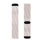Abstract Coral Dash Sublimation Socks — Lightweight All-Over Print Crew Socks