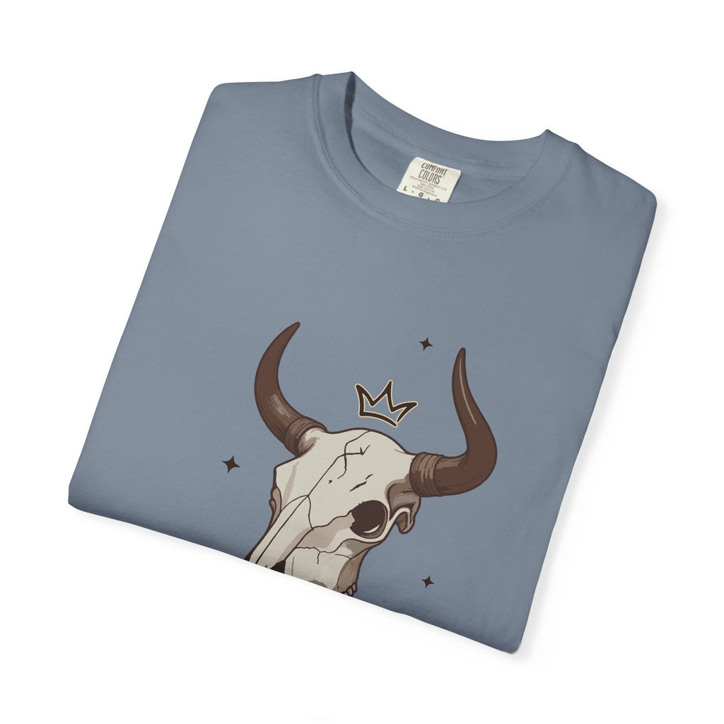 Rodeo King T-Shirt — Western Bull Skull Graphic Tee