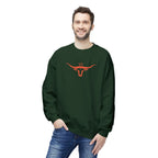 Longhorn Crest Crewneck Sweatshirt — Minimal Western Bull Logo
