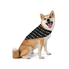 Rodeo Kween Pet Bandana — Black Repeating Logo Dog & Cat Scarf