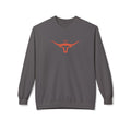 Longhorn Crest Crewneck Sweatshirt — Minimal Western Bull Logo