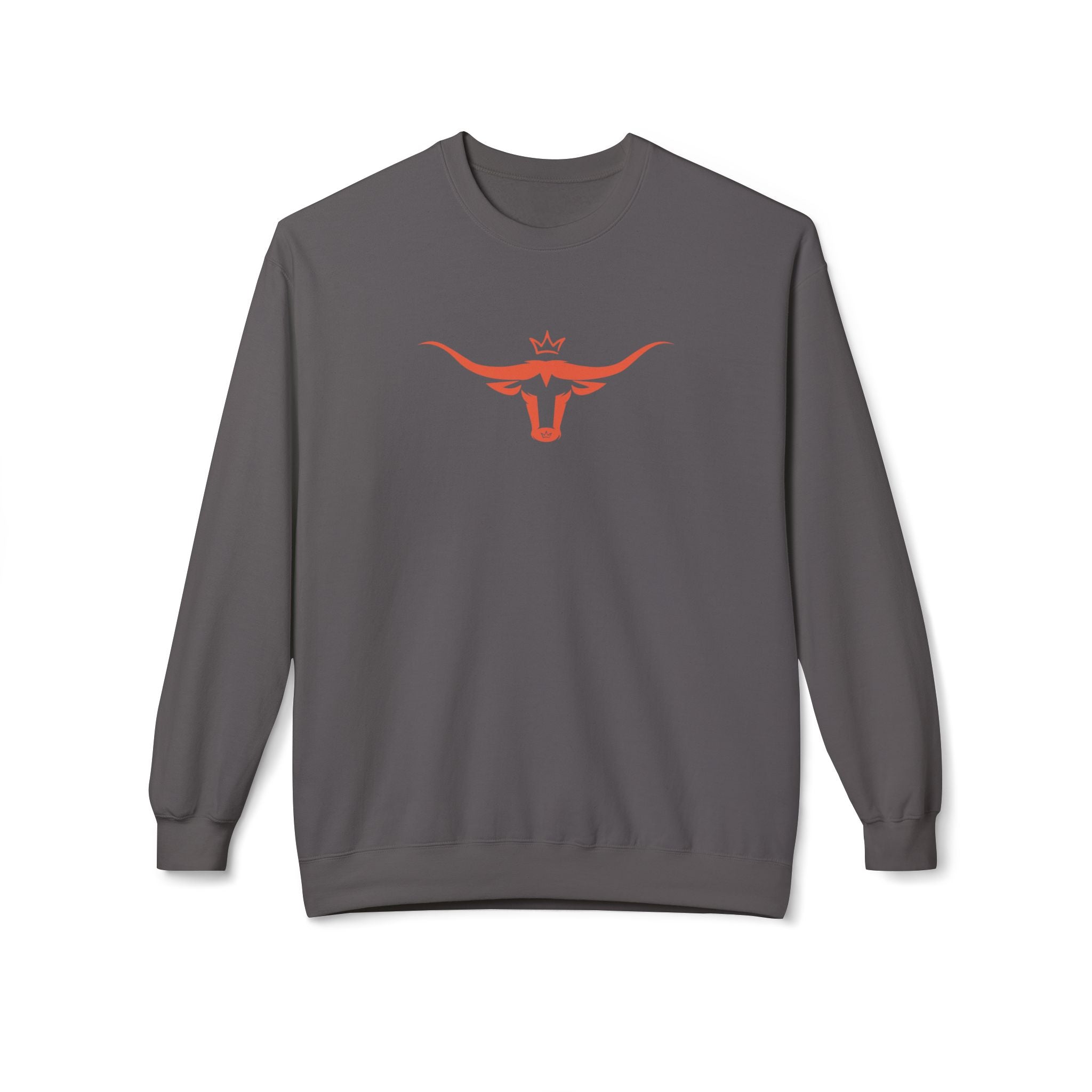 Longhorn Crest Crewneck Sweatshirt — Minimal Western Bull Logo