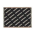Branded Logo Woven Blanket – Repeating Pattern Cozy Throw