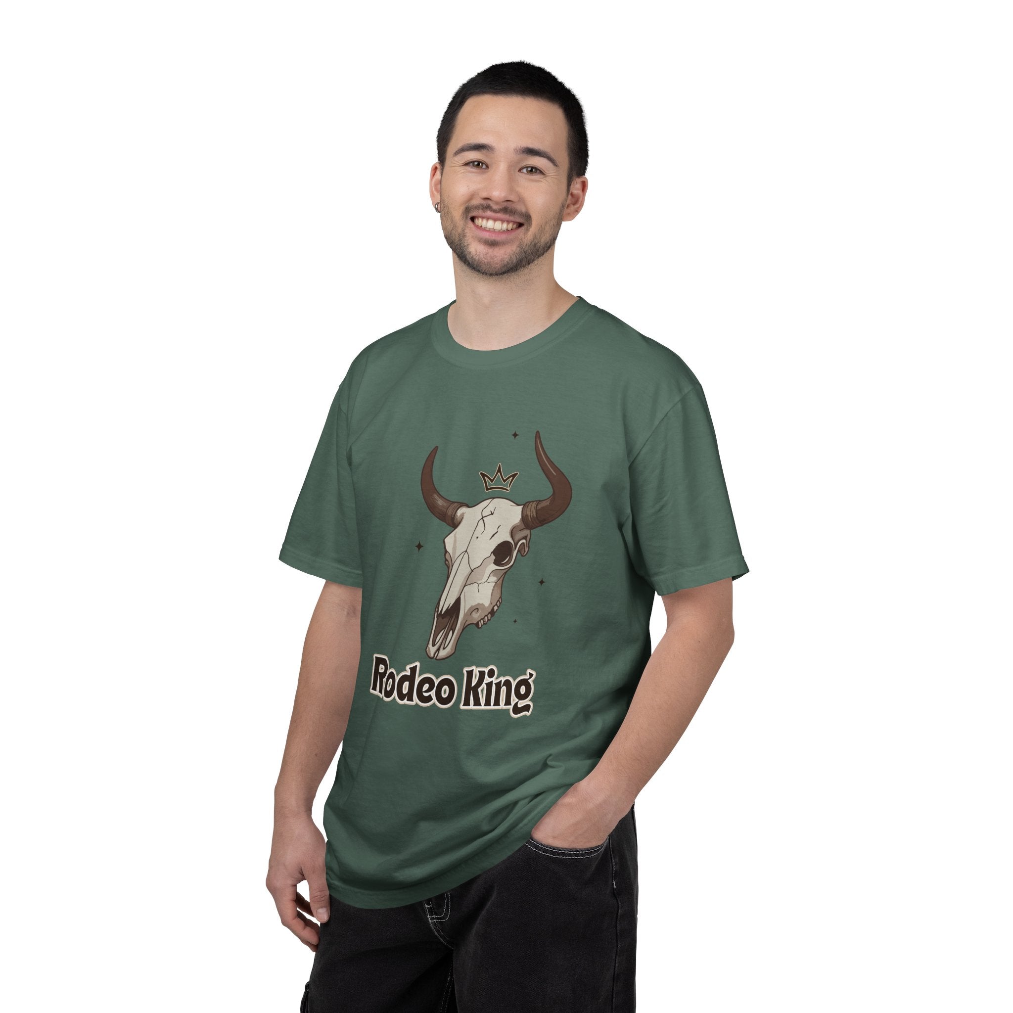 Rodeo King T-Shirt — Western Bull Skull Graphic Tee