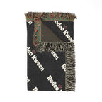 Branded Logo Woven Blanket – Repeating Pattern Cozy Throw